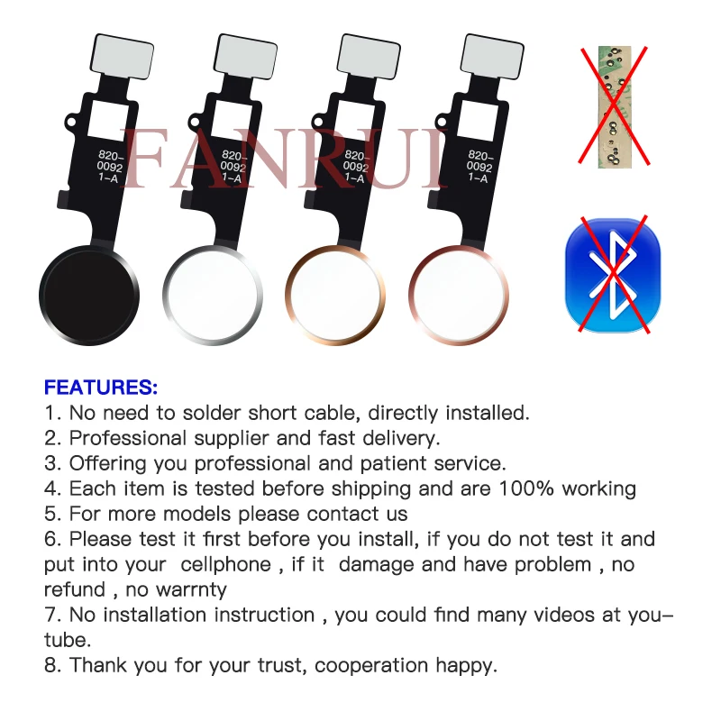 Design Universal Home Button No touch ID For IPhone 7 8 7 Plus 8 Plus Flex Cable Restore Ordinary Home Button Return Functions Design Universal Home Button No touch ID For IPhone 7 8 7 Plus 8 Plus Flex Cable Restore Ordinary Home Button Return Functions