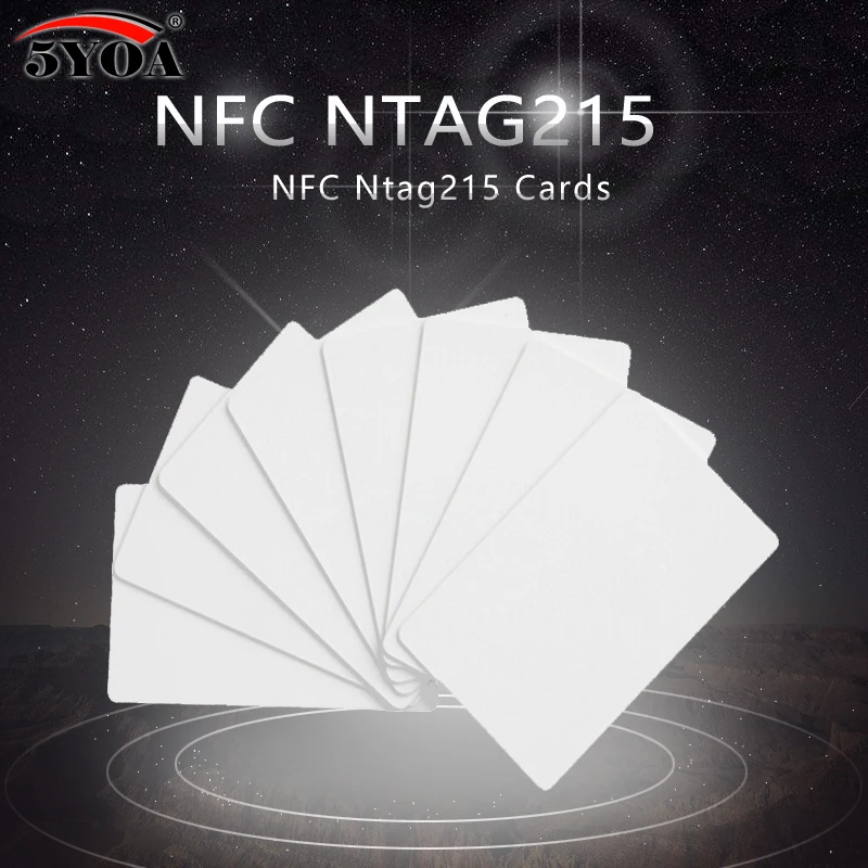 50 шт./партия NTAG215 NFC карты NFC Forum Тип 2 бирка 13,56 МГц ISO/IEC 14443 RFID карта для всех мобильных телефонов NFC