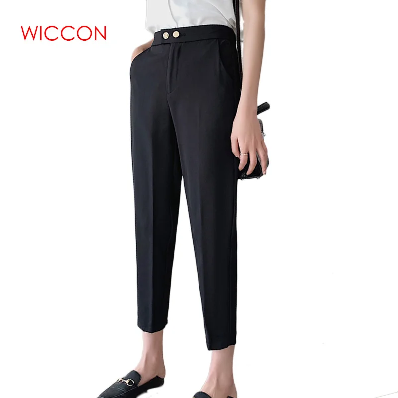 

New Suit Pants Female Ankle-Length Summer Chiffon Korean Style Ladies Casual Solid Slim Loose Tube Harem Pants