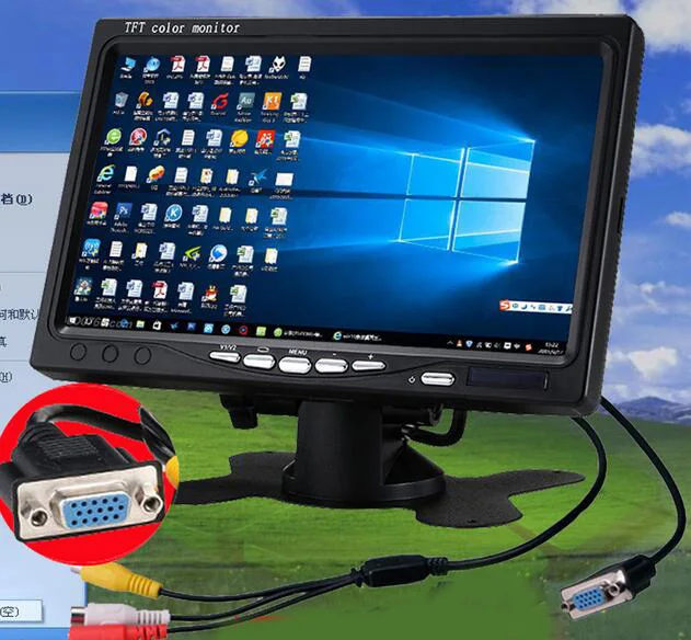 Tft lcd color ultrathin 2 video input pc audio video display vga hdmi