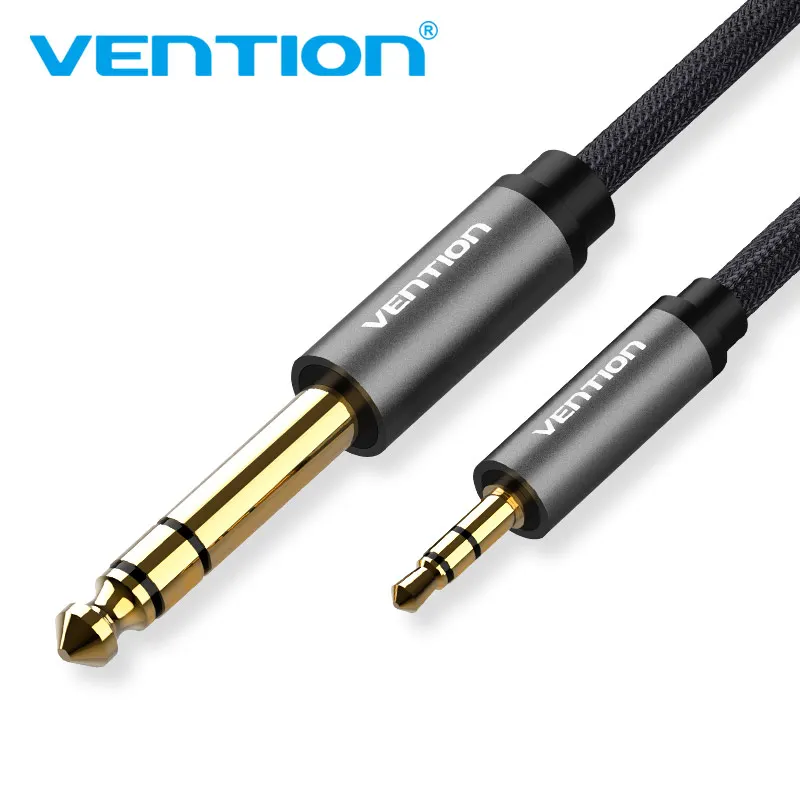 

Vention 3.5mm to 6.35mm Adapter Aux Cable for Mixer Amplifier CD Player Speaker 3.5 Jack to 6.5 Jack Audio Cable Male to Male