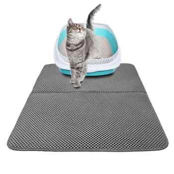 

Pet Cat Litter Mat EVA Double Waterproof Layer Cats Litter Trapping Pets Mat Clean Pad Bottom Non-slip For Cat Accessories