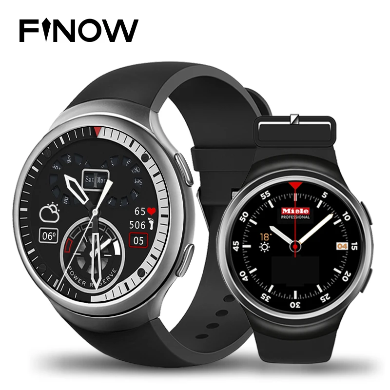 

HOT Finow X3 Plus Smart Watch android K9 PK KW88 DM368 Android 5.1 MTK6580 1GB+8GB Quad Core Smartwatch Heart Rate iOS Android
