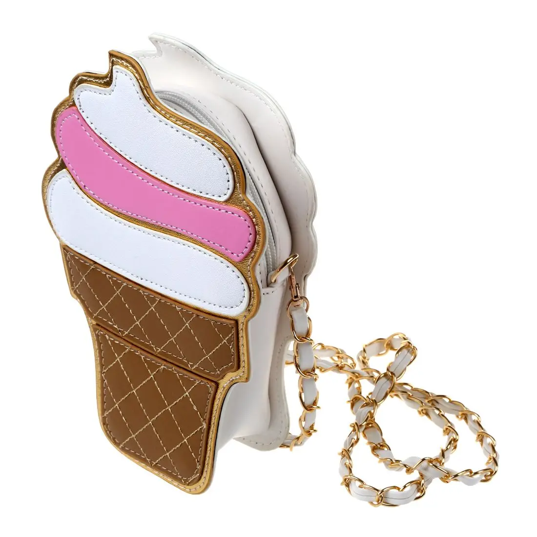 2018 New Cute Cartoon Women Ice cream Cupcake Mini Bags PU Leather Small Chain Clutch Crossbody Girl Shoulder Messenger bag