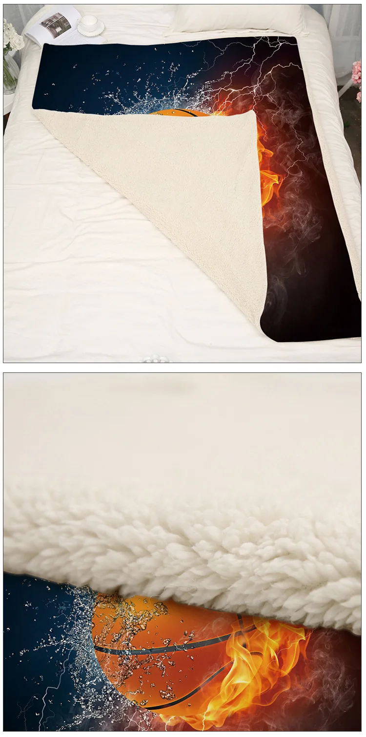 Мечта NS blasting одеяло стеганое одеяло с функцией кондиционирования воздуха утолщение двухслойный плюшевый 3D цифровая печать одеяло баскетбольная серия