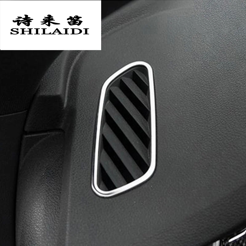 

Car Styling AC Front air Outlet Trim Refit Air Outlet Frame Decoration Stickers Cover Trim For Audi Q7 Interior Auto Accessories