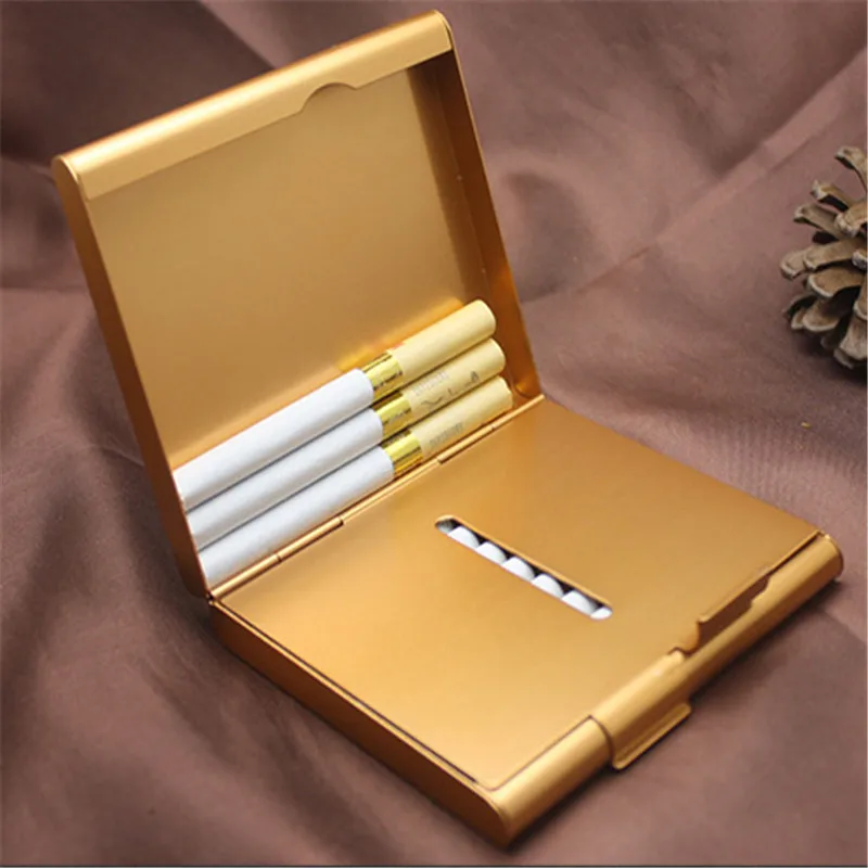 

Aluminum Cigarette Case Storage for 20 Cigarettes Holder Double Sided Flip Open Pocket-Cigarette Case Storage Container Gifts
