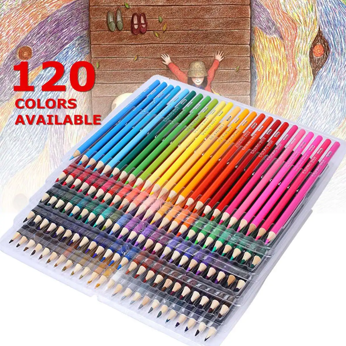 

120PCS Wood Colors Pencils Set Artist Painting Oil Art School Drawing Sketch Pencils Set Pen Color Lead Pencil Students Supplies