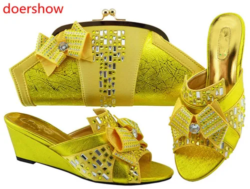 Doershow женская обувь и сумка в комплекте итальянские туфли и сумка в комплекте в африканском стиле итальянские туфли и сумка комплект с чирок! HH1-16