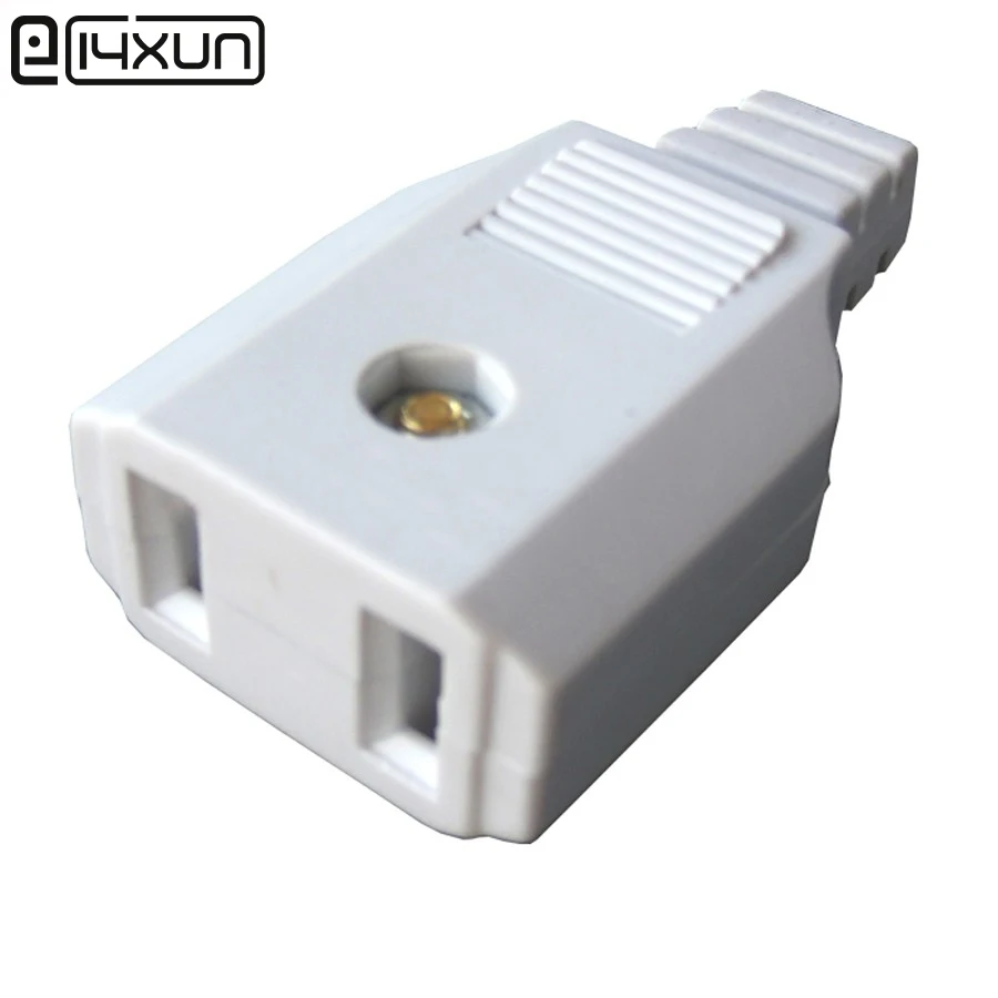 50pcs 10A 250V Flat 2pin AC Power Javk Female Electrical sockets for