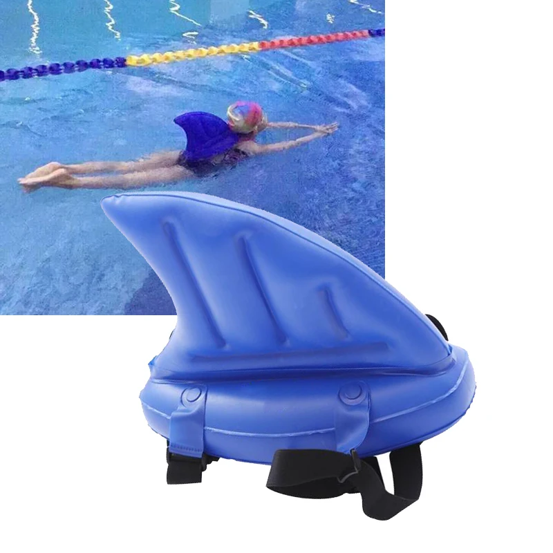Inflatable Children Shark Swim Fin Swimming Aid Equipment Aid Tool
