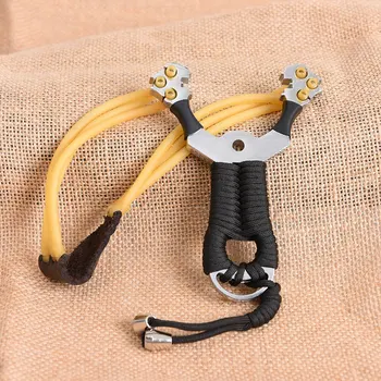 

Rubber Bands Folding Slingshot Catapult Outdoor Games Powerful Camouflage Hunting Bow & Arrow Tools Hunting Slingshot
