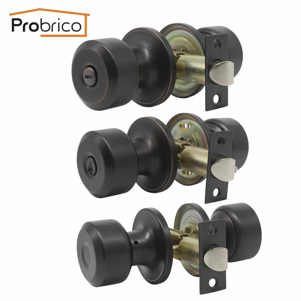 Probrico Oil Rubbed Bronze Door Knobs Keyed Alike Entry Locks Passage