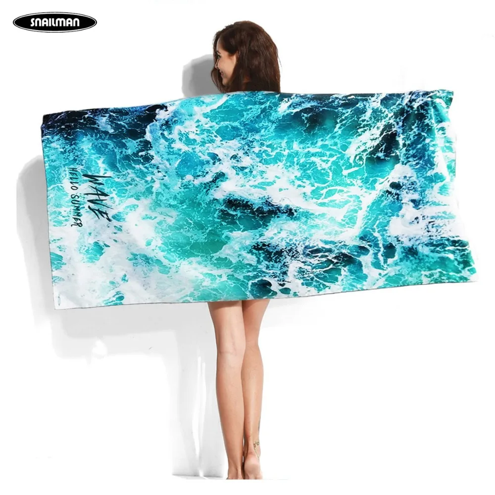 موجة تصفح المدمجة الشاطئ منشفة ستوكات السفر فوطة للرياضة الصيف تصفح منشفة