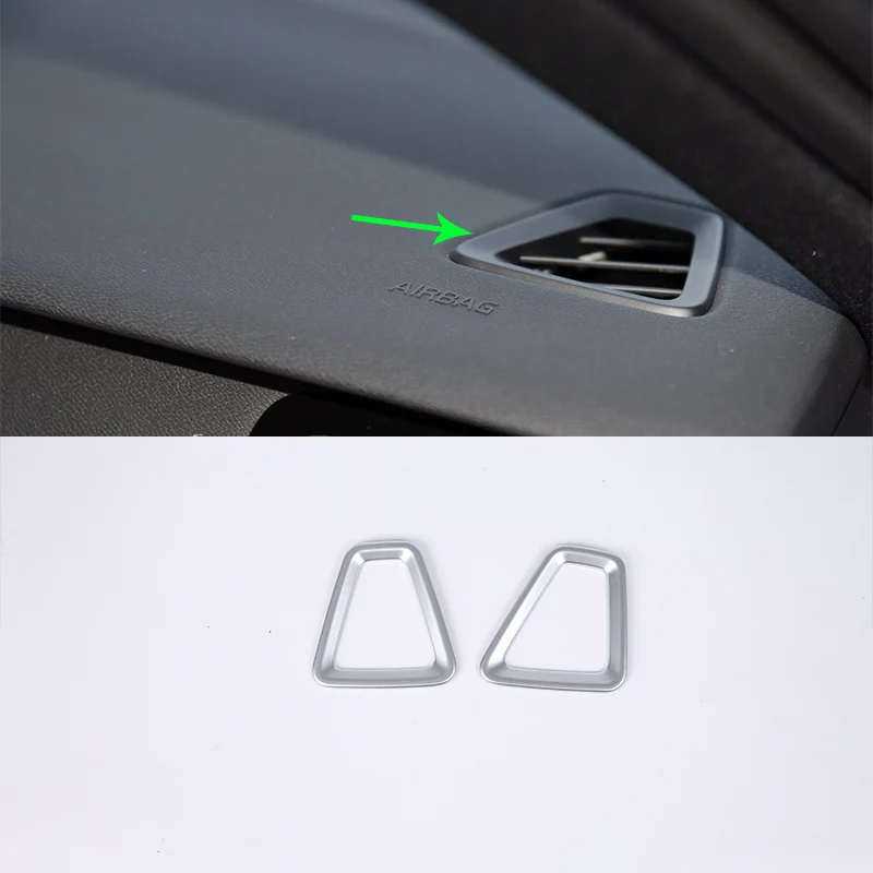 

ABS Chrome Matte Silver front up air vent cover Trim Car Styling Accessories For VOLVO XC60 2018