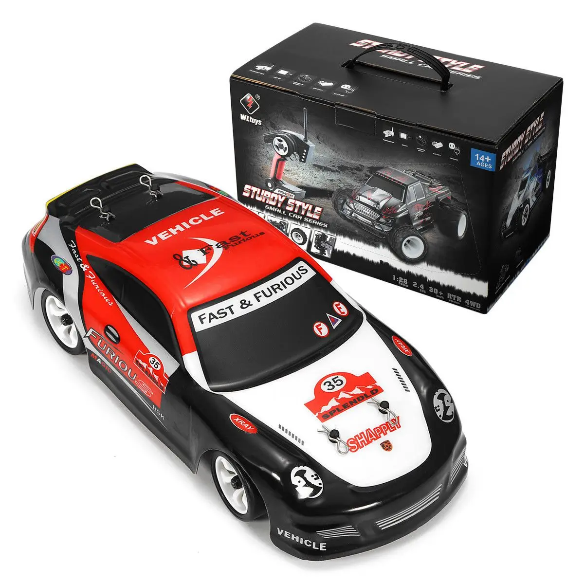 K969 1/28 2 4G 4WD матовый RC автомобиль высокая скорость дрейф игрушка для детей вилка