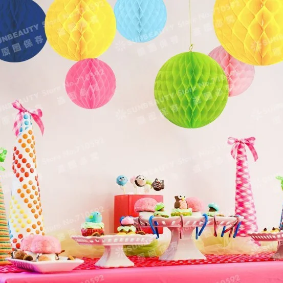 

1pc 20cm Tissue Paper Honeycomb Balls Party Decorations For Wedding Birthday Baby Shower Home Daily Decor Room Ornament