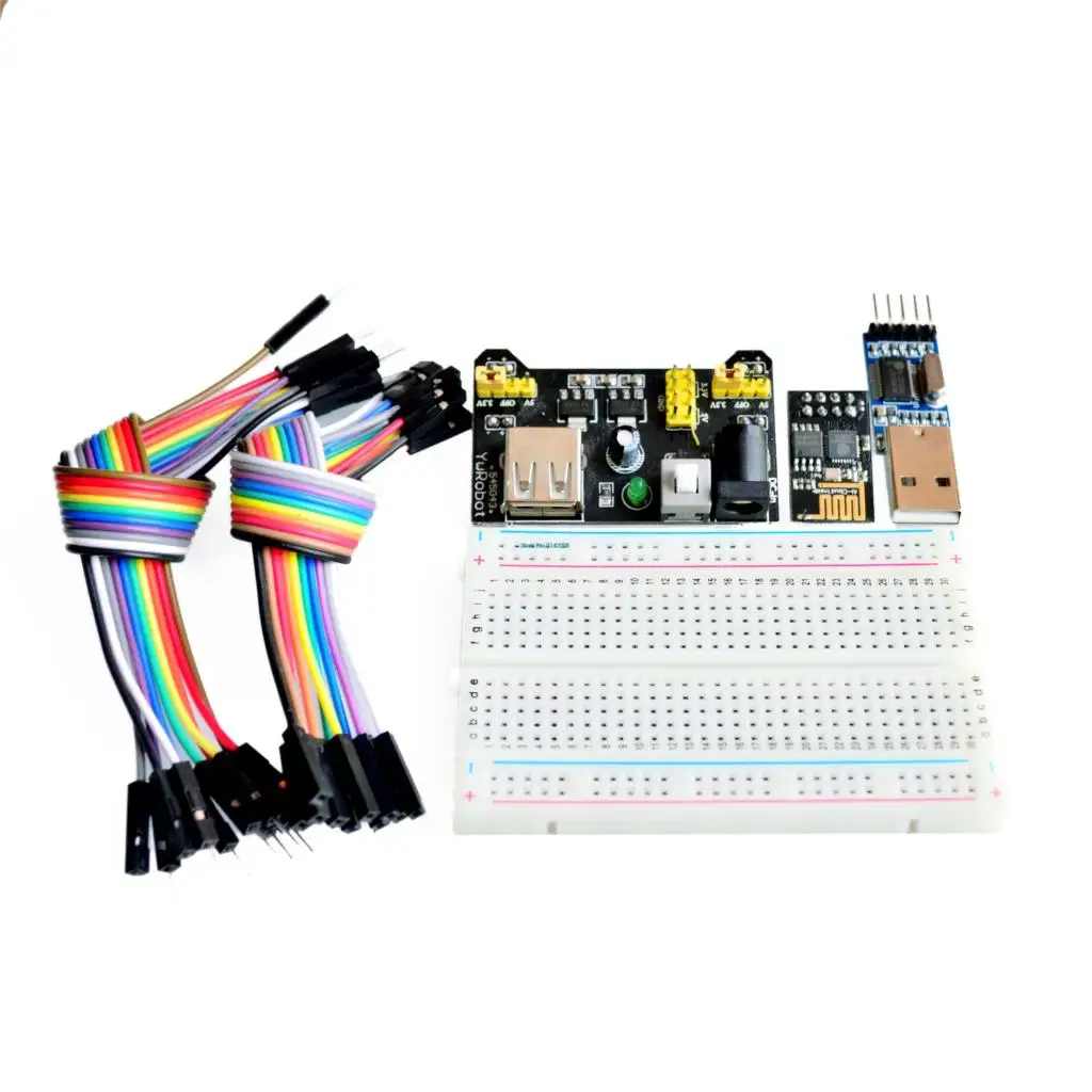 Комплект для тестирования Wi-Fi ESP8266 модуль + CH340 питание макетная плата |