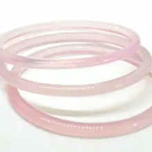 3pcs Natural Agate Jade Icy White Bangle Bracelet Gemstone Jewelry