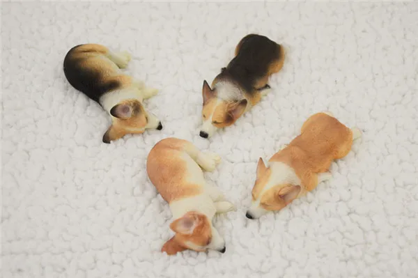 Corgi Dog Sleeping Lazy Pets Fridge Magnets PVC Figures Toys Car Home Office Decoration Gifts - 1