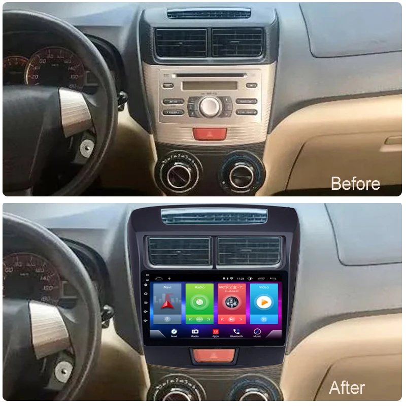 Excellent Full Touch Car Android 8.1 Radio Player For TOYOTA Avanza 2010-2015 Vehicle GPS Navigation Video Multimedia Built In Bluetooth 3