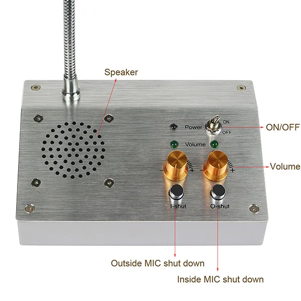 RETEKESS110/220 В 2 Вт двойной способ окна счетчик Интерком интерфон динамик системы для бумаг компании банк офис магазин станции