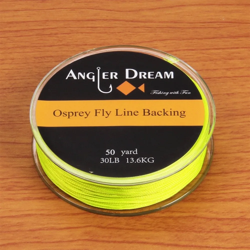 Angler Dream Fly Fishing Backing Line 50Yds 20/30LB Line Orange Yellow