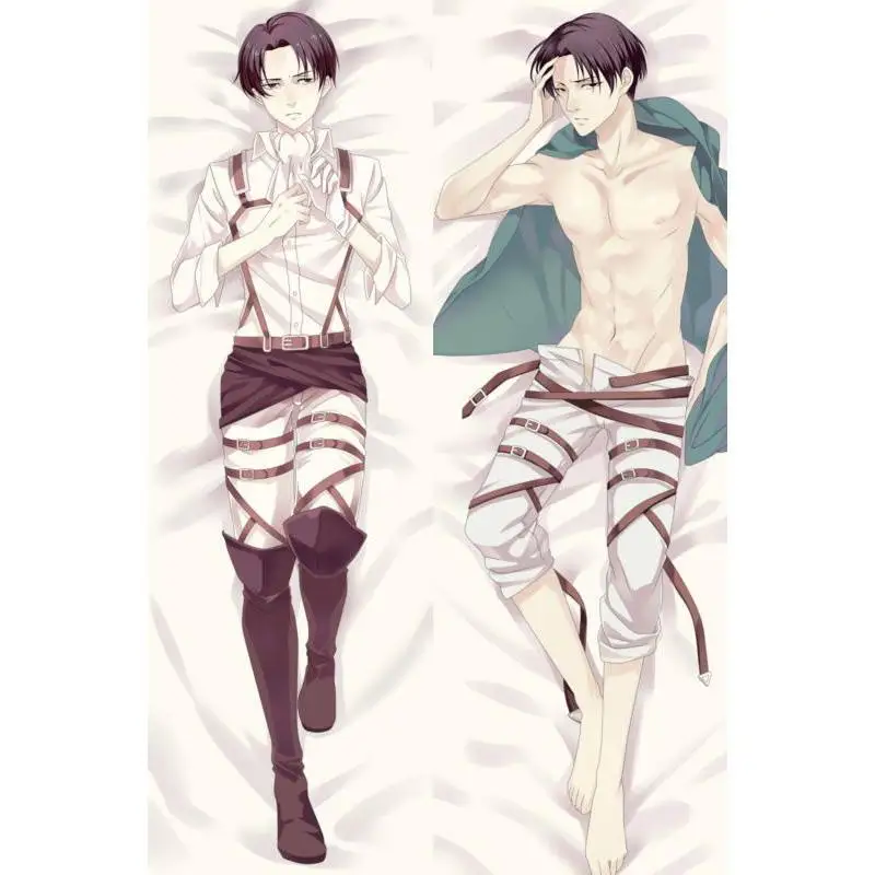 

Japan Anime Pillowcase Attack on Titan M5 Levi Rivaill Throw Otaku Dakimakura Gift Bedding Hugging Body Pillow Case 150x50 CM
