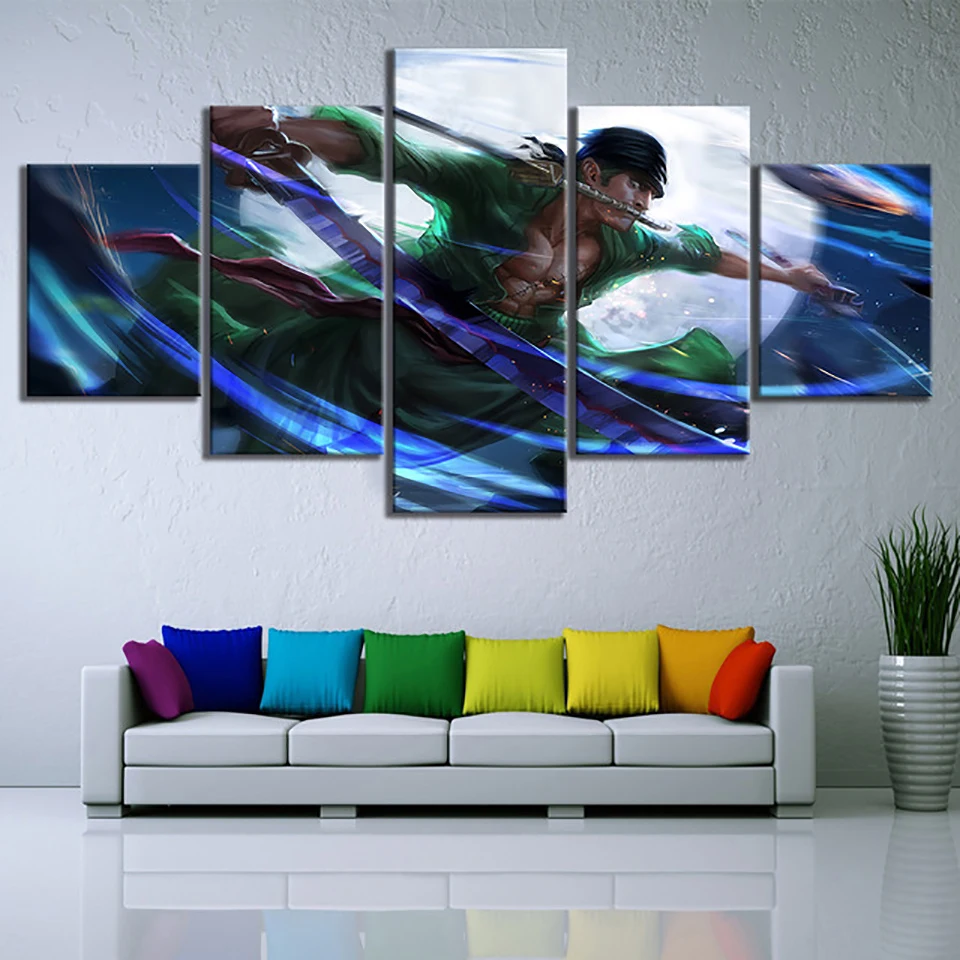 Una-pieza-de-Roronoa-Zoro-Cartoon-dibujo-cuadros-pintura-al-leo-moderna-del-arte-de-la.jpg_640x640
