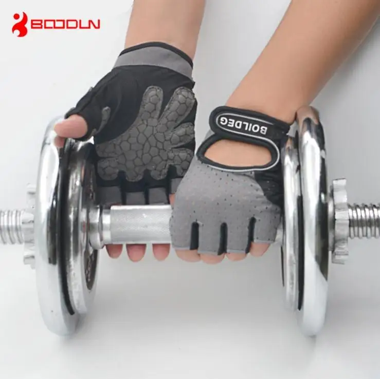 Boodun قفازات اللياقة البدنية قفازات رفع الأثقال رياضة رجل التمرينات تجريب حماية المعصم الرياضية الاثقال الدمبل