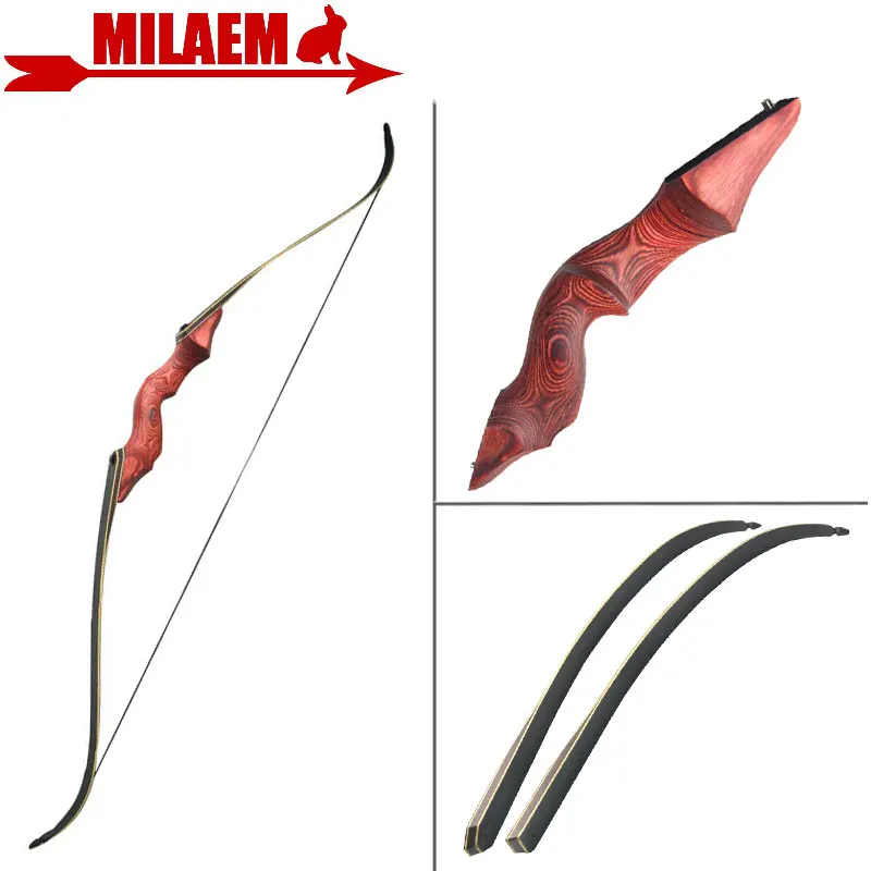 

60inch 30-60lbs Archery Recurve Bow Black Hunter Hunting Bow Lamination Bow Limbs Right/Left Hand Shooting Hunting Accessories