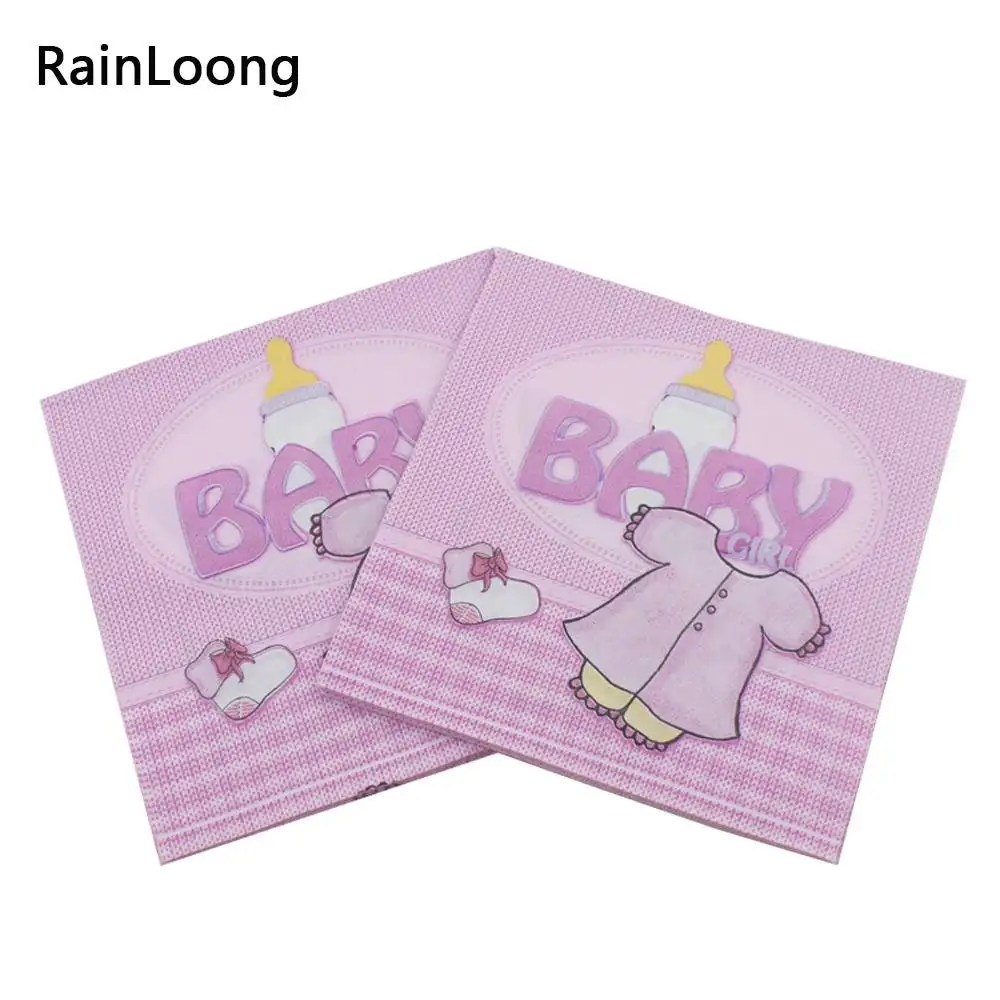 [Rainloong] Baby Shower Бумага салфетка для мальчика и девочки, Пол раскрыть вечерние ткани украшение для салфеток салфетки 33*33 см 1 упак./лот - Цвет: Светло-серый