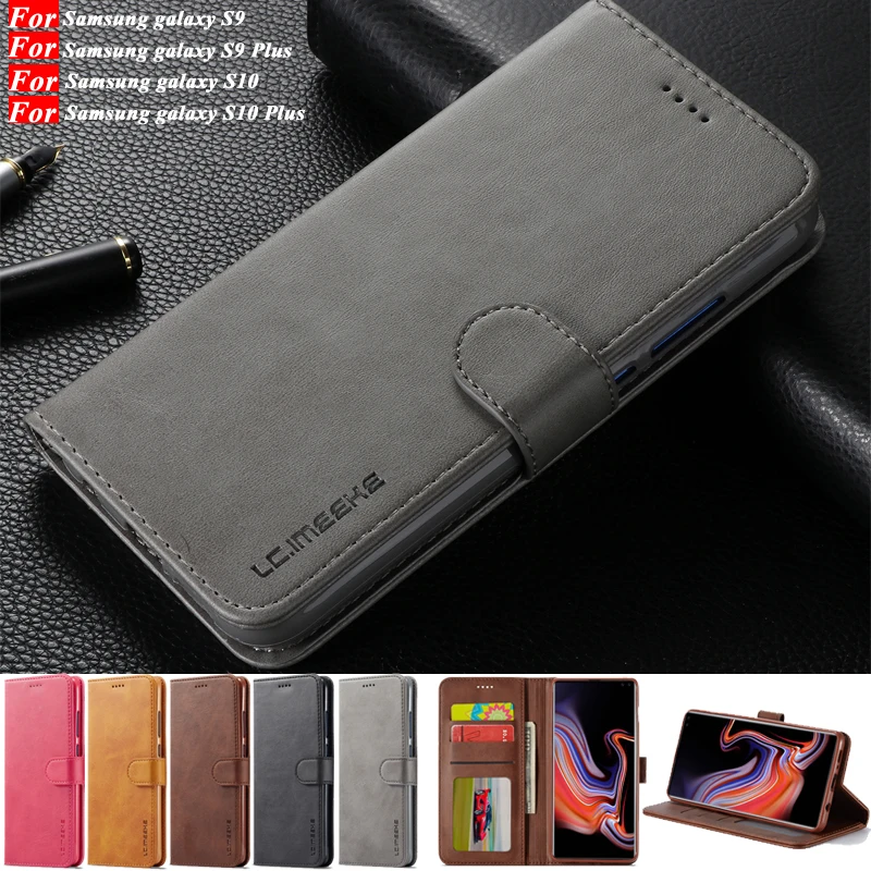 

PU Leather Case For Samsung Galaxy S9 Case Flip Wallet Cover Samsung S10 Phone Cases For Samsung Samsung S9 S10 Plus Cover Coque