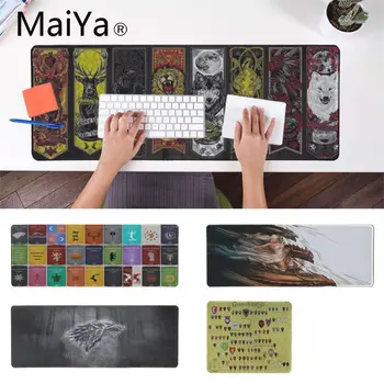 

Maiya Game Of Thrones Houses Lock Edge Speed Control Laptop Keyboard Gaming Mousepad xxl table Laptop Notebook gamer desk pad