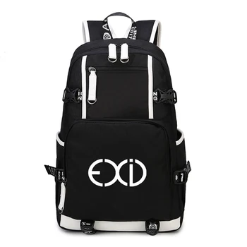 

EXID printed Logo Backpack Loose strap adjustable 2019 New Fashion Harajuku Kpop Printed Canvas teenagers Backpack