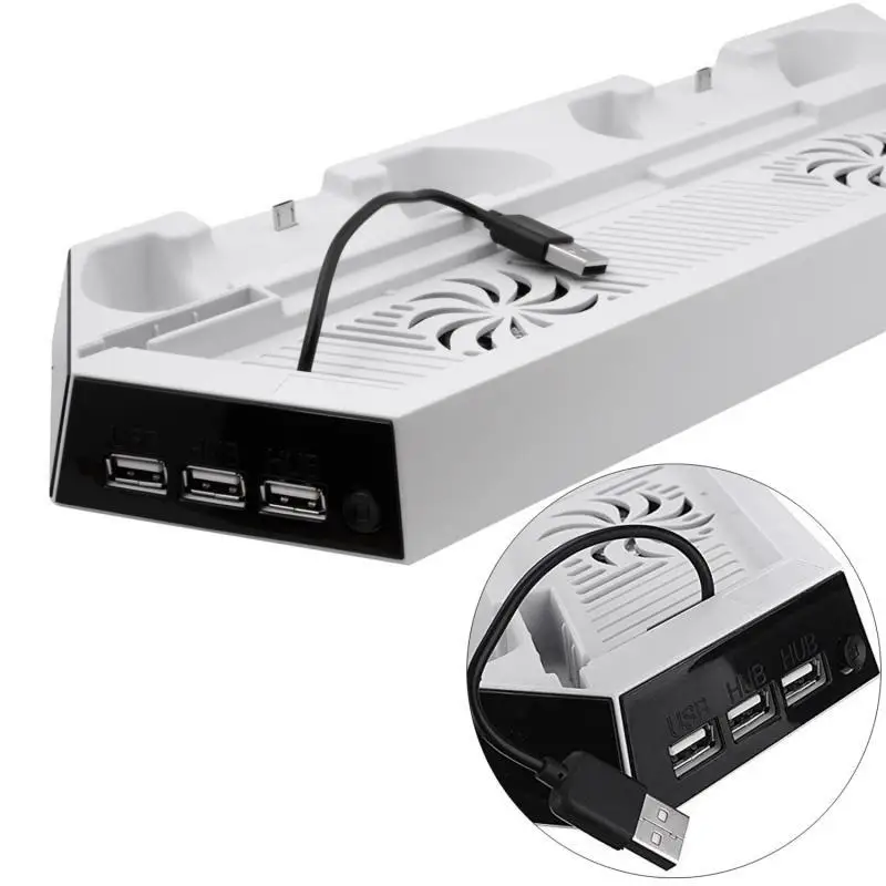

Bevigac Charging Stand Cooling Fan Vertical USB Charger Dock Station Bracket Cooler Pad for Sony Playstation PS4 PS 4 Console