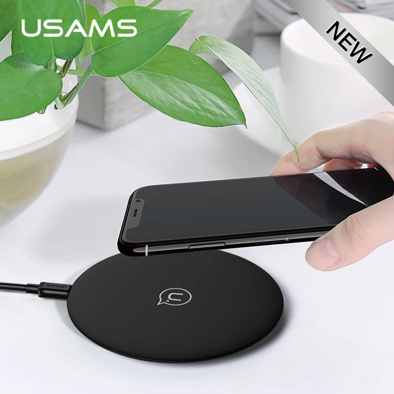 Qi Wireless Charger 10W USAMS Fast Wireless quick Charger Mobile Phone Charging For Samsung Galaxy S8 S7 Note 8 iPhone X 10 8