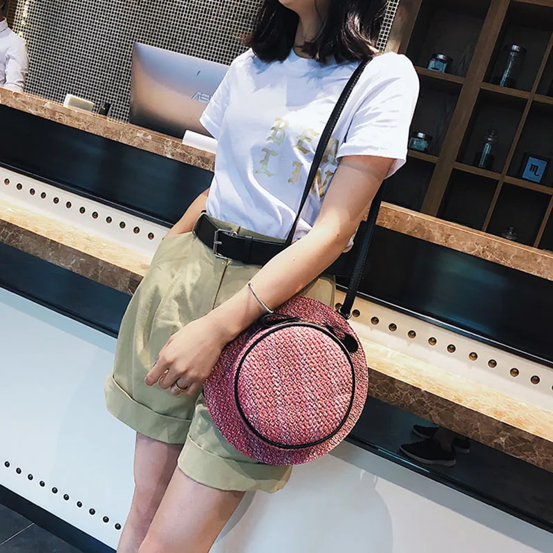 New Fashion Women Summer Straw Backpack INS Popular Female Hat Back Pack Lady Travel Casual Mochila Stripe Knit Crossbody BP3008 (22)
