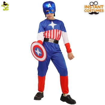 

Halloween Kid's Superhero Captain Costume for Children's Day Cosplay Superhero Cosplay Costumes Suits