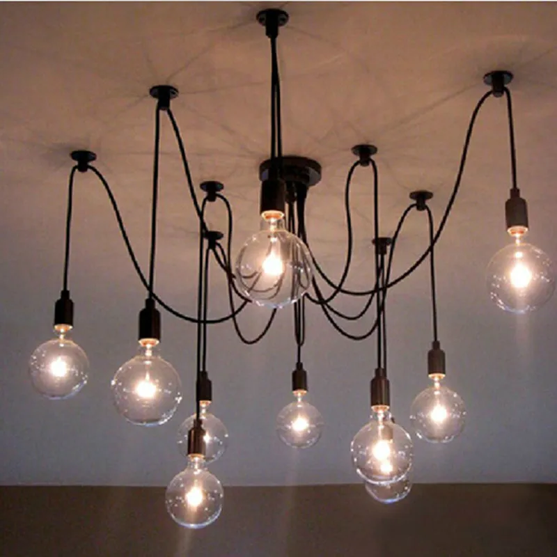 Aliexpress Com Mordern Nordic Retro Edison Bulb Light Aliexpress Com Mordern Nordic Retro Edison Bulb Light Chandelier Vintage Loft Antique Adjule Diy E27 Art Spider Ceiling Lamp Fixture From