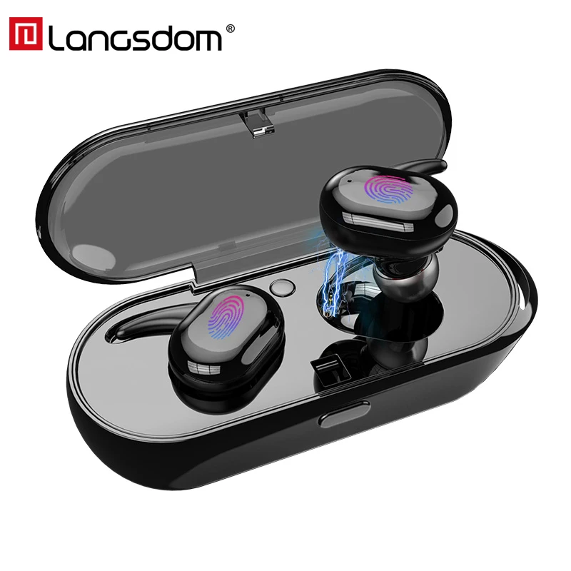 Langsdom номер touch Управление наушники Беспроводной гарнитура Bluetooth СПЦ объем с