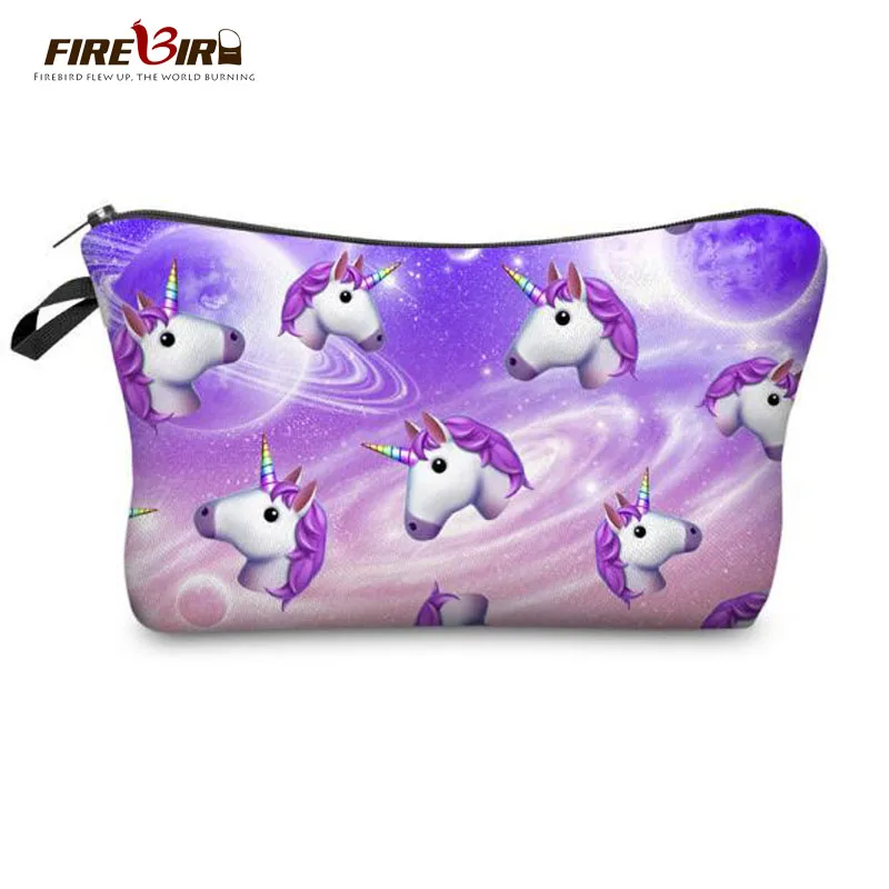 

Waterproof Ladies cosmetic bag make up bag pouch female printing unicorn makeup bag Women toilettas dames toilettas make up tas