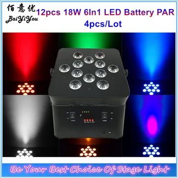 

Event Club Backdrop DJ Led Rechargeable uplight 12x 18W RGBWA+UV 6In1 Wireless DMX & IR Remote Controlled LED Battery Par