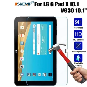 

XSKEMP 0.3mm Shockproof Tempered Glass For LG G PAD X 10.1 V930 Ultra Clear Screen Protector Tablet Film 9H LCD Ultra-thin Guard