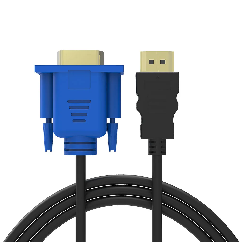 1,8 м Высокое качество адаптер hdmi-vga штекерным конвертер с разъемом адаптер 1080 P цифро аналоговый аудио-видео для портативных ПК Tablet