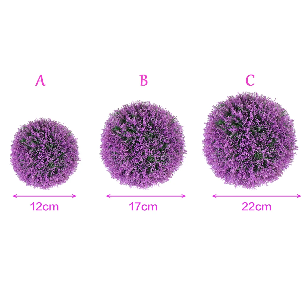 Имитация пурпурного Шар Из искусственной травы бар торговый центр Свадебные висячие украшения Пластиковые плантатор трава мяч