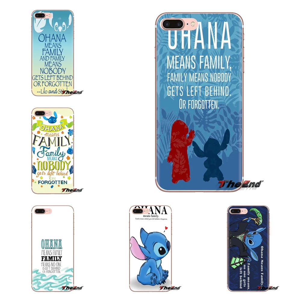 

TPU Case For Huawei G7 G8 P7 P8 P9 P10 P20 P30 Lite Mini Pro P Smart Plus 2017 2018 2019 Ohana Means Family Lilo Stitch Inspired