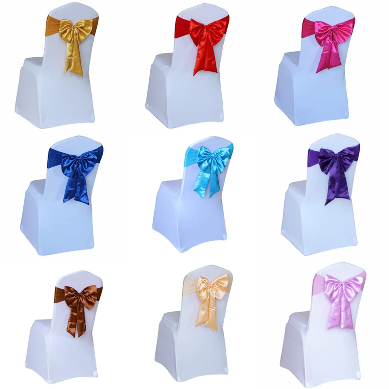 Chair Cover Satin Ribbon Ties