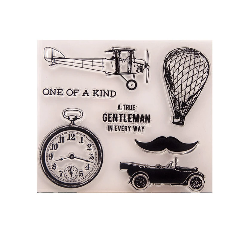 

Car Clock Transparent Clear Silicone Stamp DIY Scrapbooking Photo Album Decor