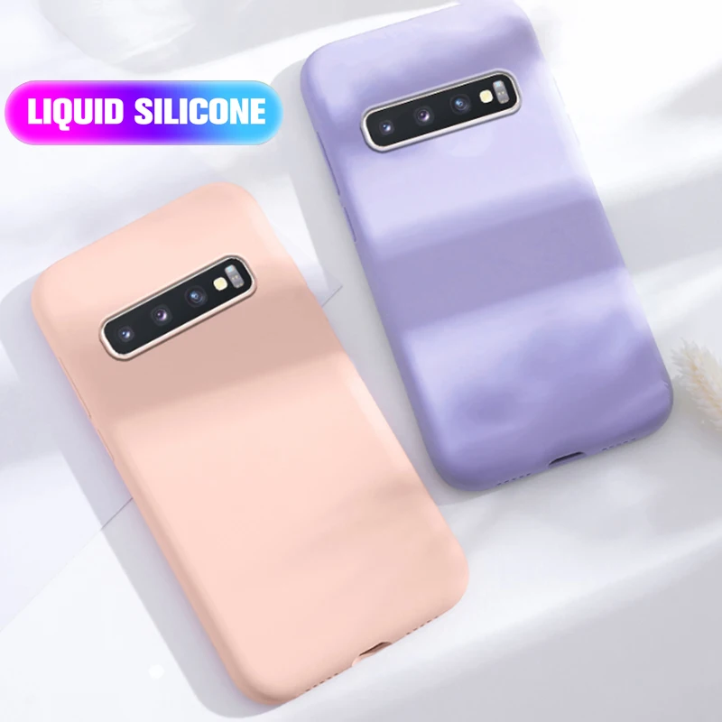 

S10 Plus Case for Samsung Galaxy S10e S8 S9 Plus Note 10 360 Liquid Silicone Soft Flip Back Covers For Samsung S 10 10Plus Shell